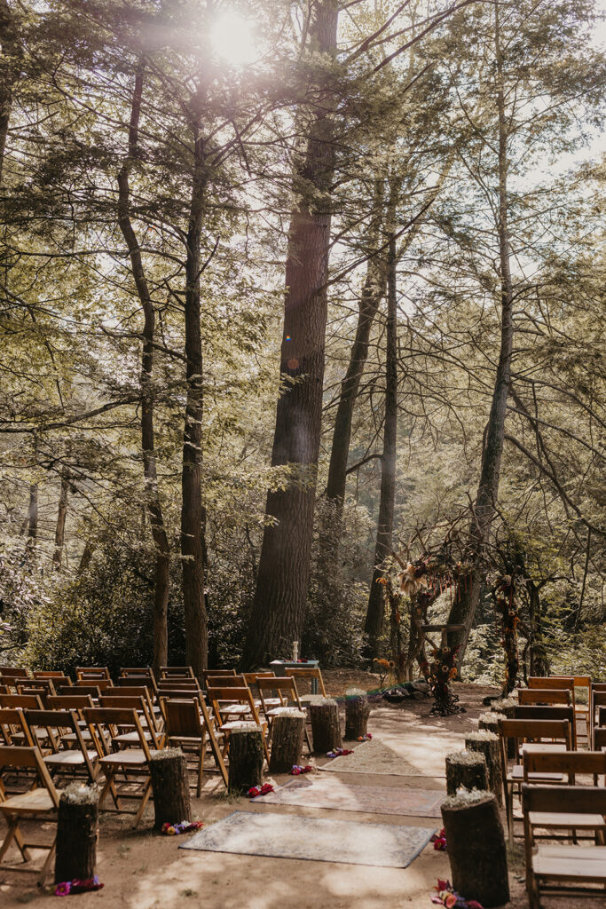 retro 70s funk and whimsical forest charm wedding at the Pump House B&B by Tia Leigh Photography