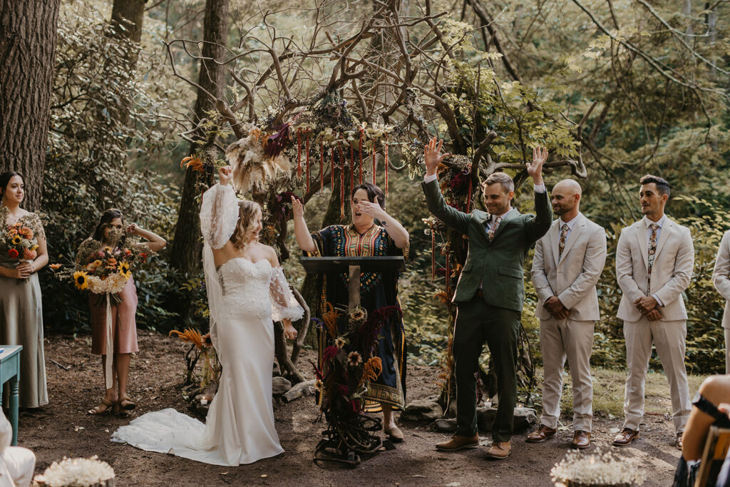 retro 70s funk and whimsical forest charm wedding at the Pump House B&B by Tia Leigh Photography