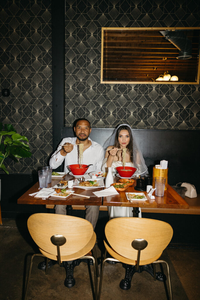 Katie and Karl’s late-night San Diego engagement session was absolutely the latter. These two showed up ready for fun, dressed to the nines, and totally embracing that after-dark, moody, editorial vibe that downtown does so well. It was fashion, flash, and pure personality—exactly what makes nighttime engagement photos so electric. 
