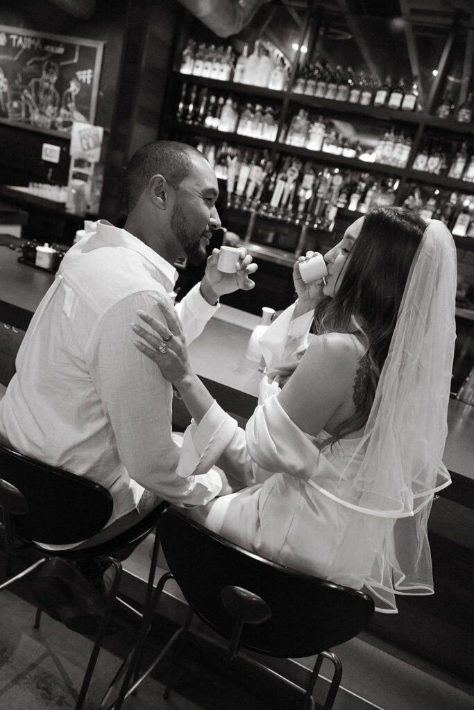 Katie and Karl’s late-night San Diego engagement session was absolutely the latter. These two showed up ready for fun, dressed to the nines, and totally embracing that after-dark, moody, editorial vibe that downtown does so well. It was fashion, flash, and pure personality—exactly what makes nighttime engagement photos so electric. 