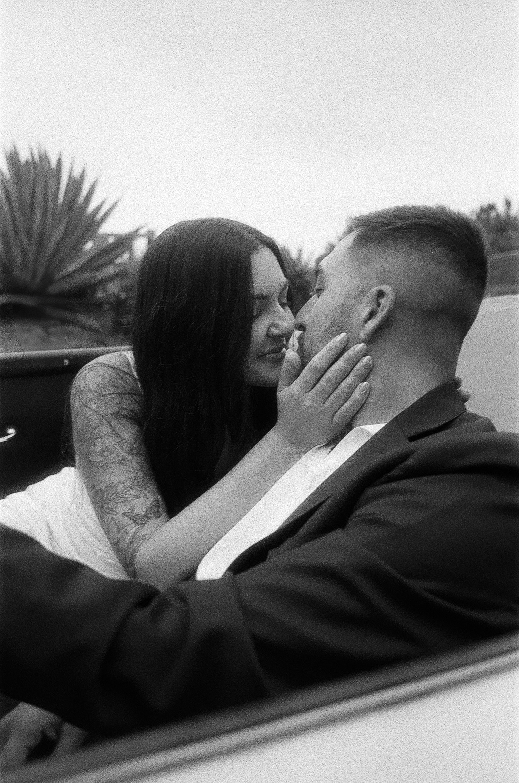 This Orange County engagement session blends vintage car style with relaxed Southern California beach vibes. Shot on both digital and 35mm film, this gallery is full of inspiration from Tia Leigh Photography for couples looking for a San Diego or Southern California engagement photographer who creates a mix of editorial, romantic, and candid images.