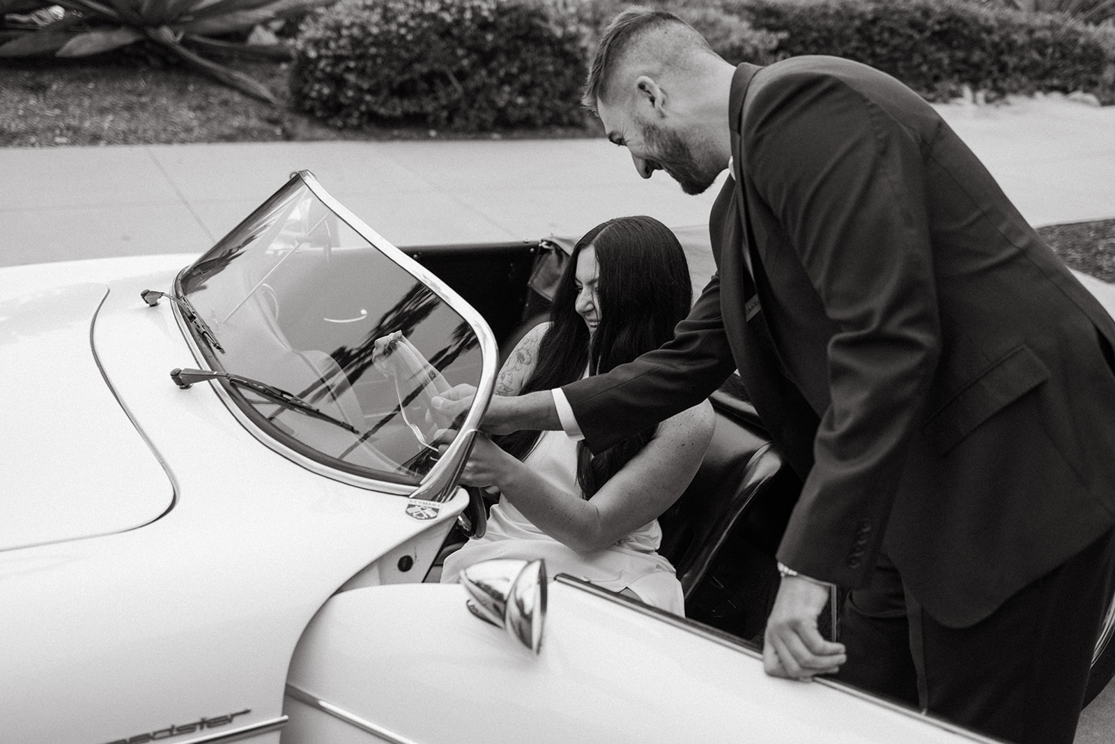 This Orange County engagement session blends vintage car style with relaxed Southern California beach vibes. Shot on both digital and 35mm film, this gallery is full of inspiration from Tia Leigh Photography for couples looking for a San Diego or Southern California engagement photographer who creates a mix of editorial, romantic, and candid images.