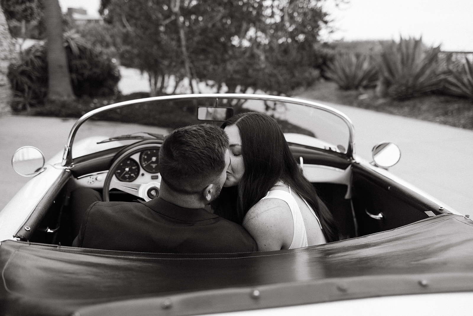This Orange County engagement session blends vintage car style with relaxed Southern California beach vibes. Shot on both digital and 35mm film, this gallery is full of inspiration from Tia Leigh Photography for couples looking for a San Diego or Southern California engagement photographer who creates a mix of editorial, romantic, and candid images.