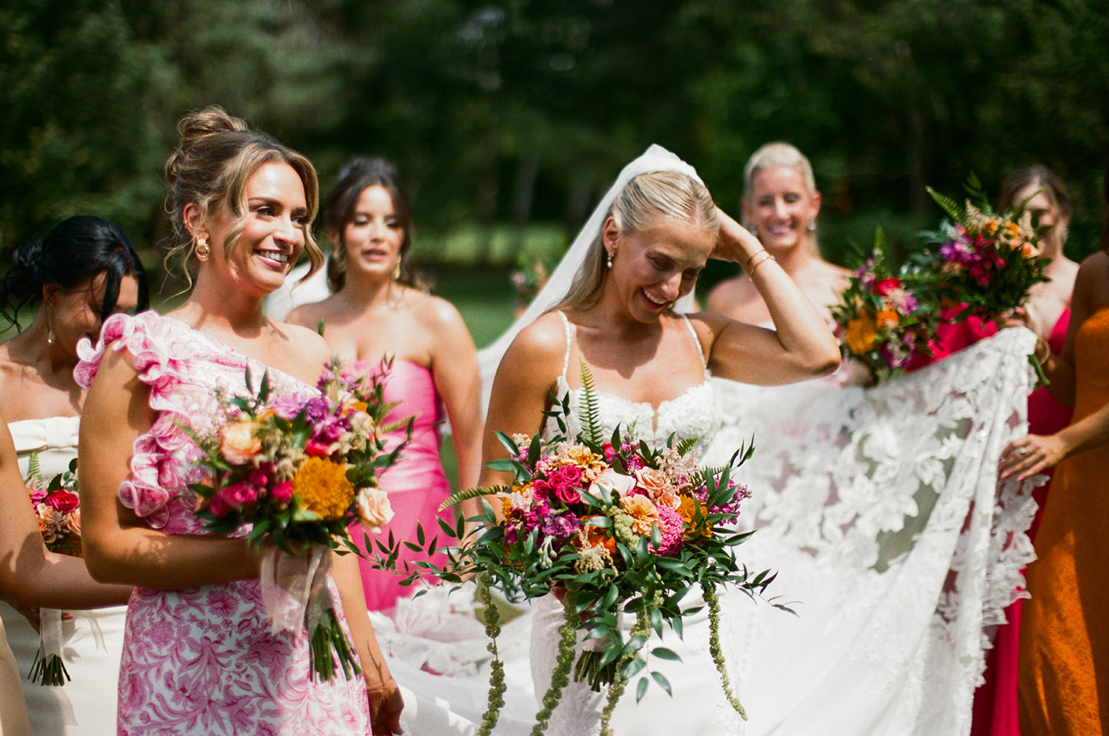 Colorful outdoor summer wedding at Maiolatesi Wine Celler in NE PA