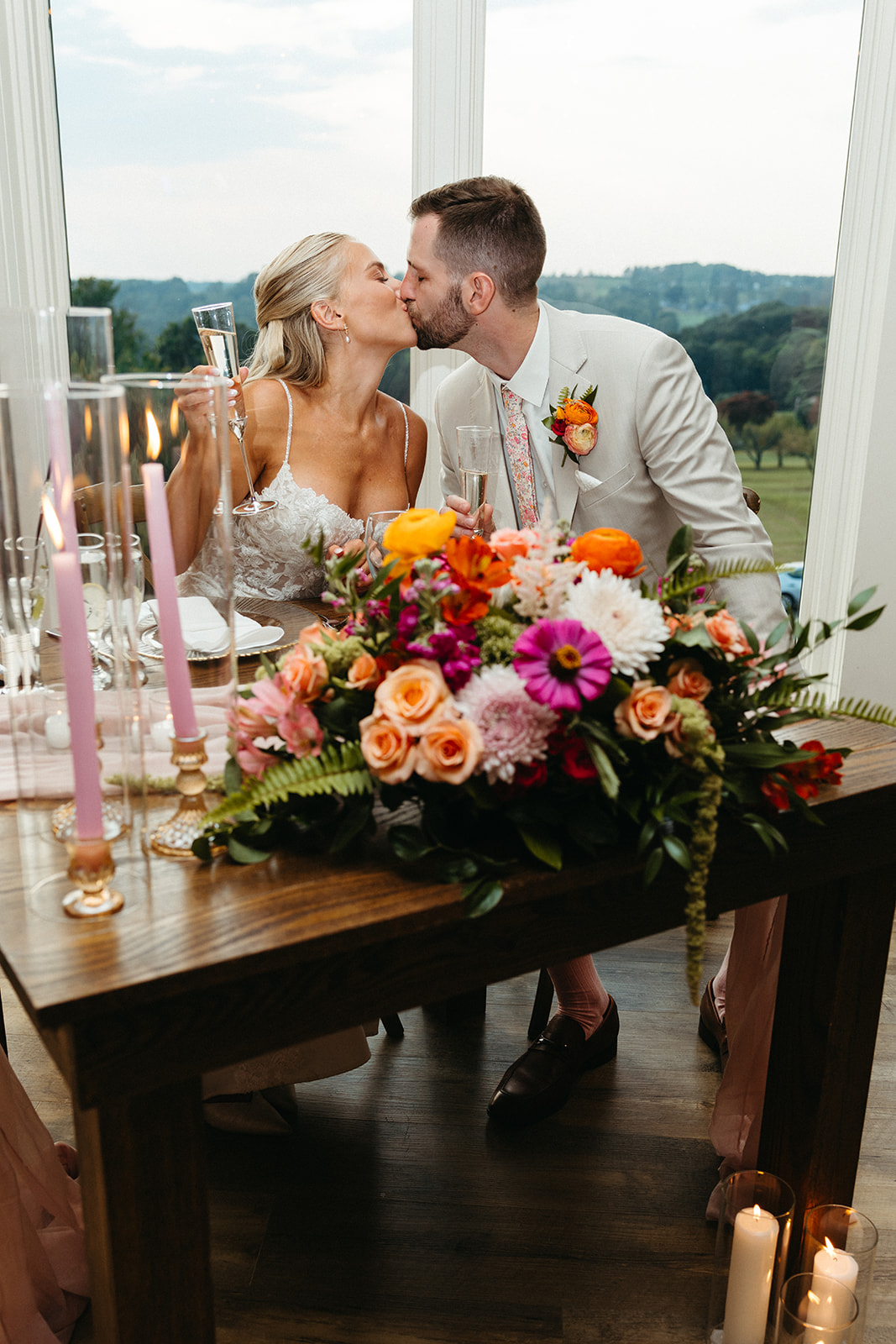 Candlelit estate wedding reception at Maiolatesi Wine Celler in NE PA
