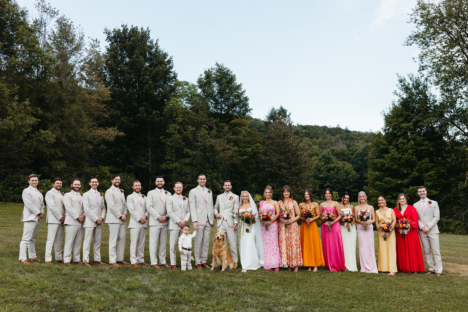 Colorful outdoor summer wedding at Maiolatesi Wine Celler in NE PA