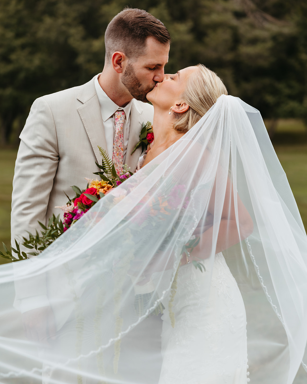 Bride and groom portraits in garden at Maiolatesi Wine Celler in NE PA