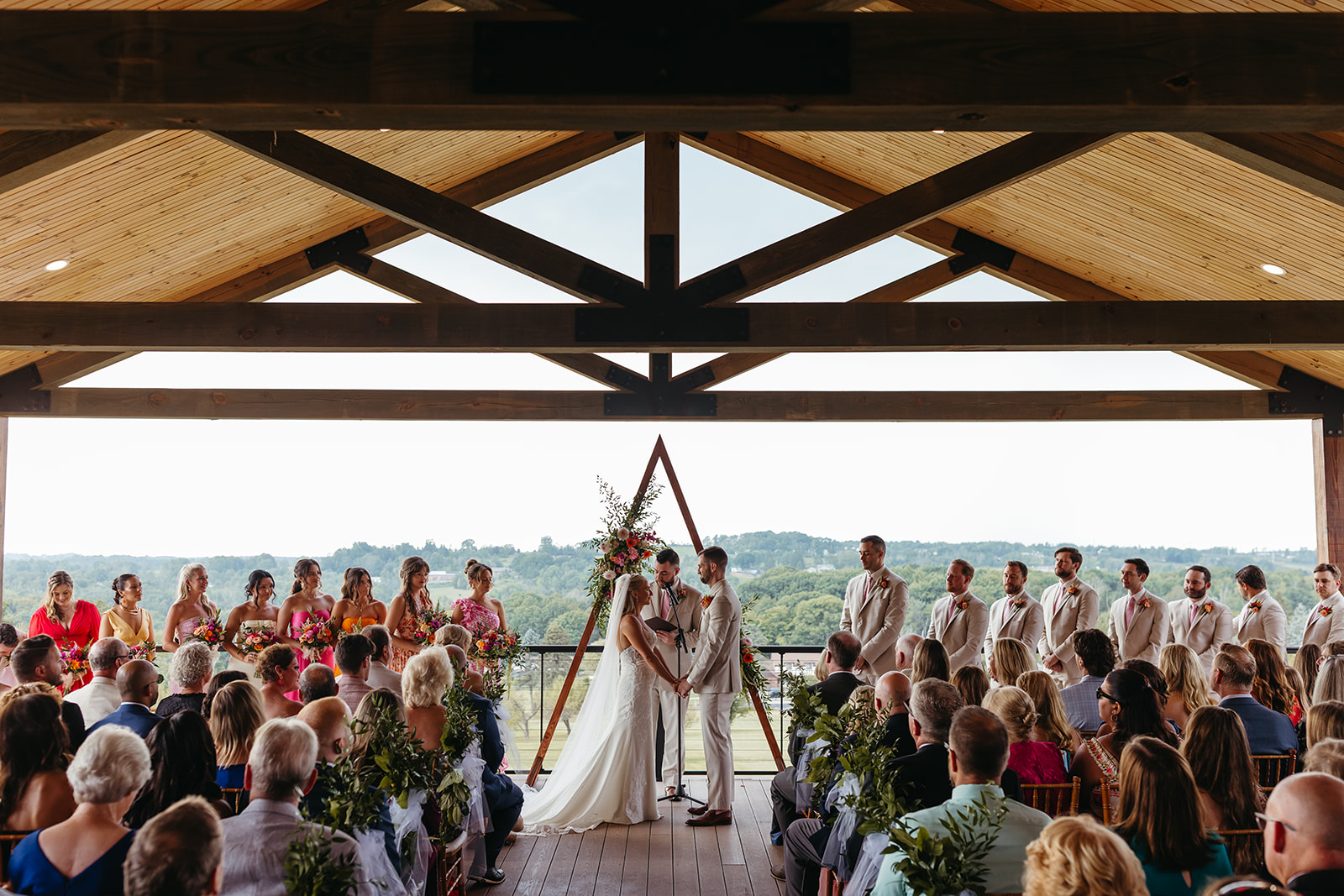 Colorful outdoor summer wedding at Maiolatesi Wine Celler in NE PA