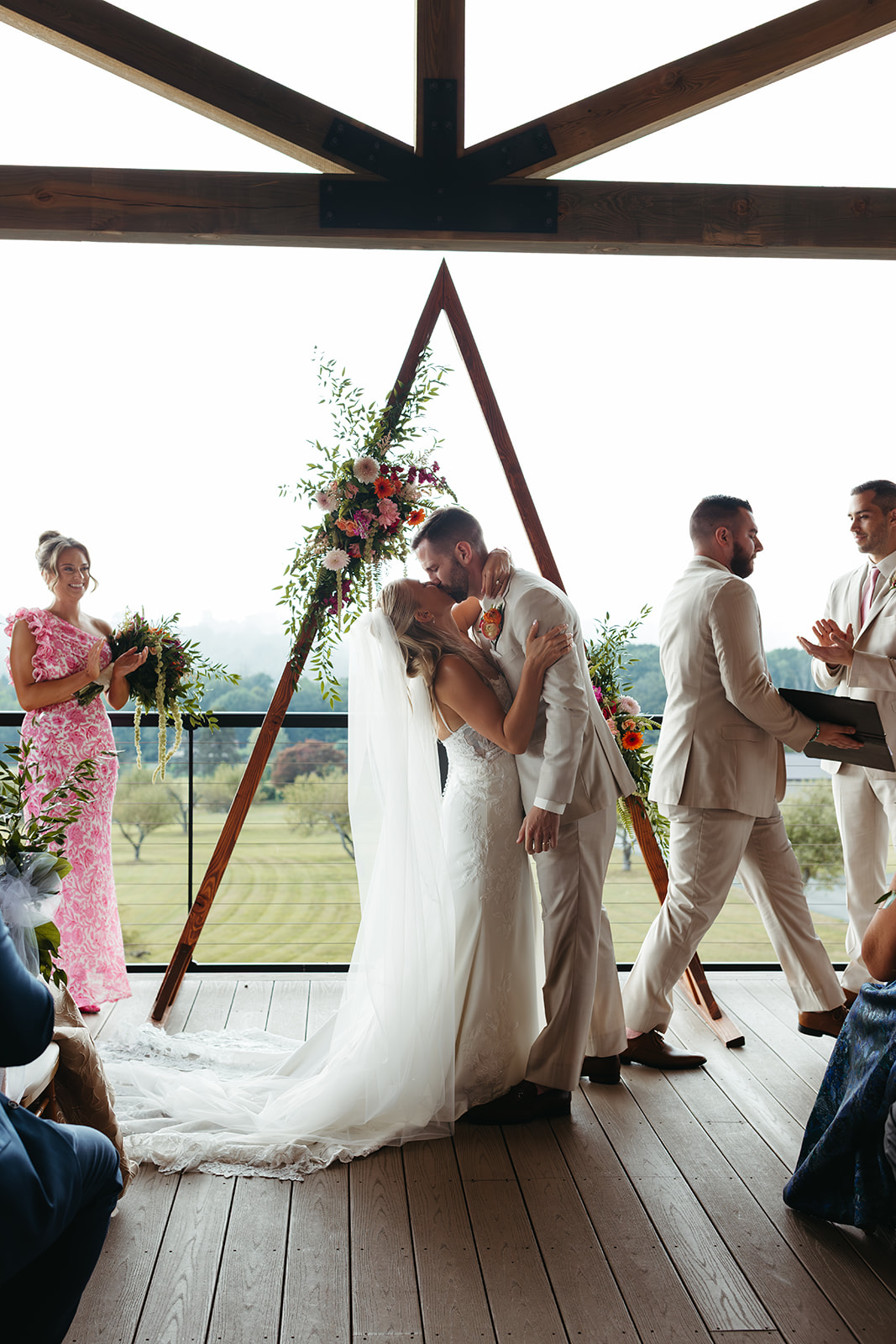 Colorful outdoor summer wedding at Maiolatesi Wine Celler in NE PA