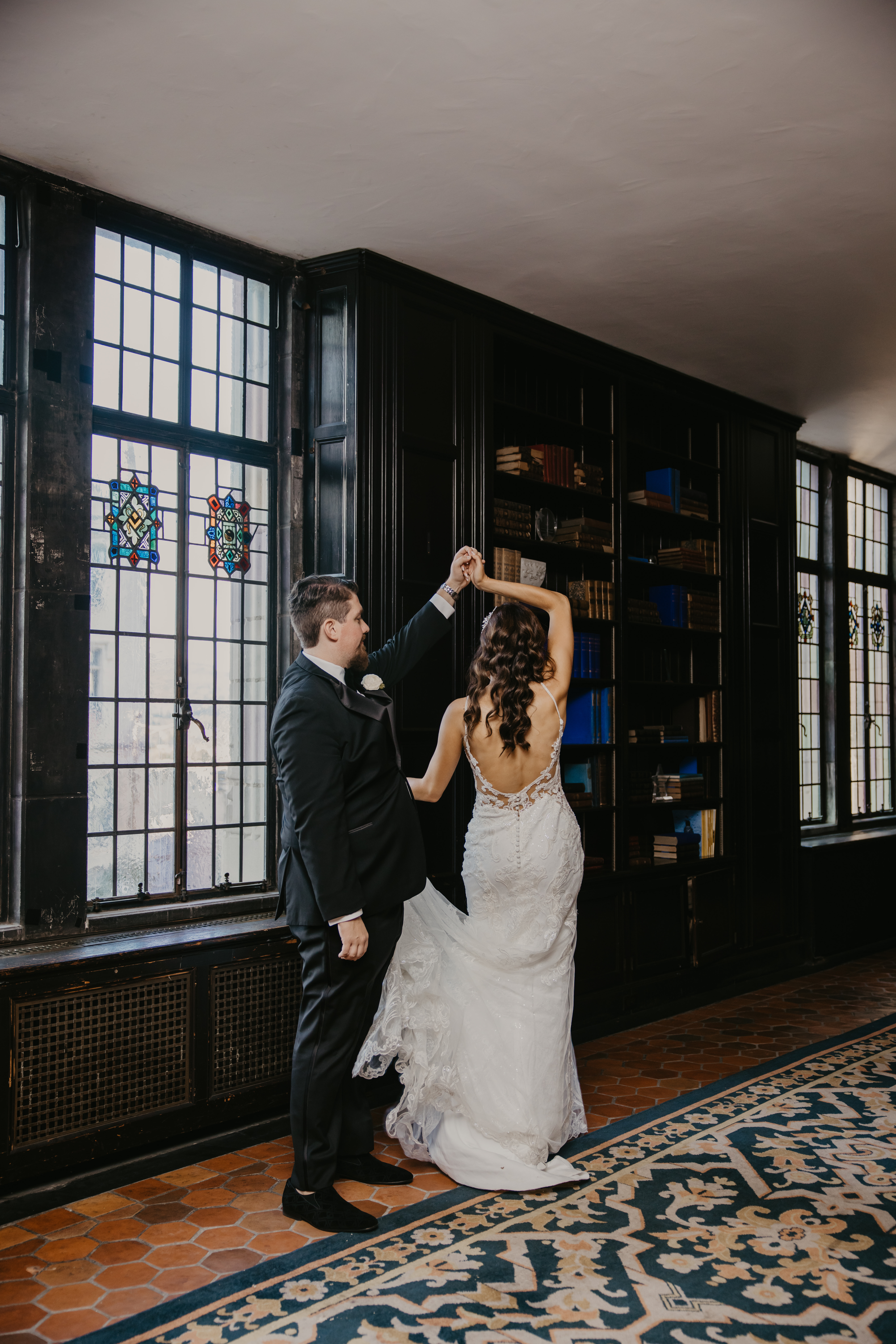 Historic Scranton Cultural Center wedding with moody, romantic details