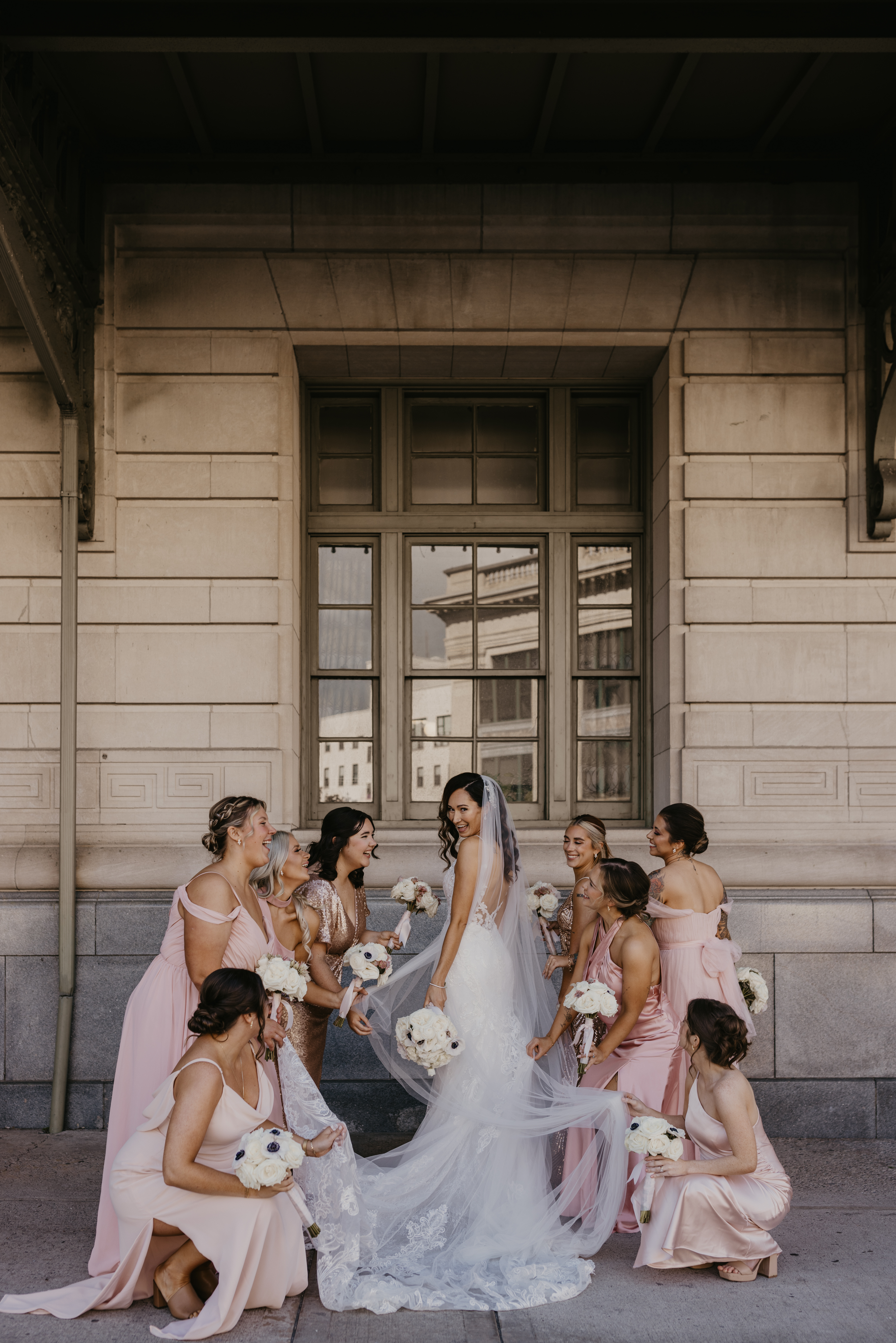 Historic Scranton Cultural Center wedding with moody, romantic details