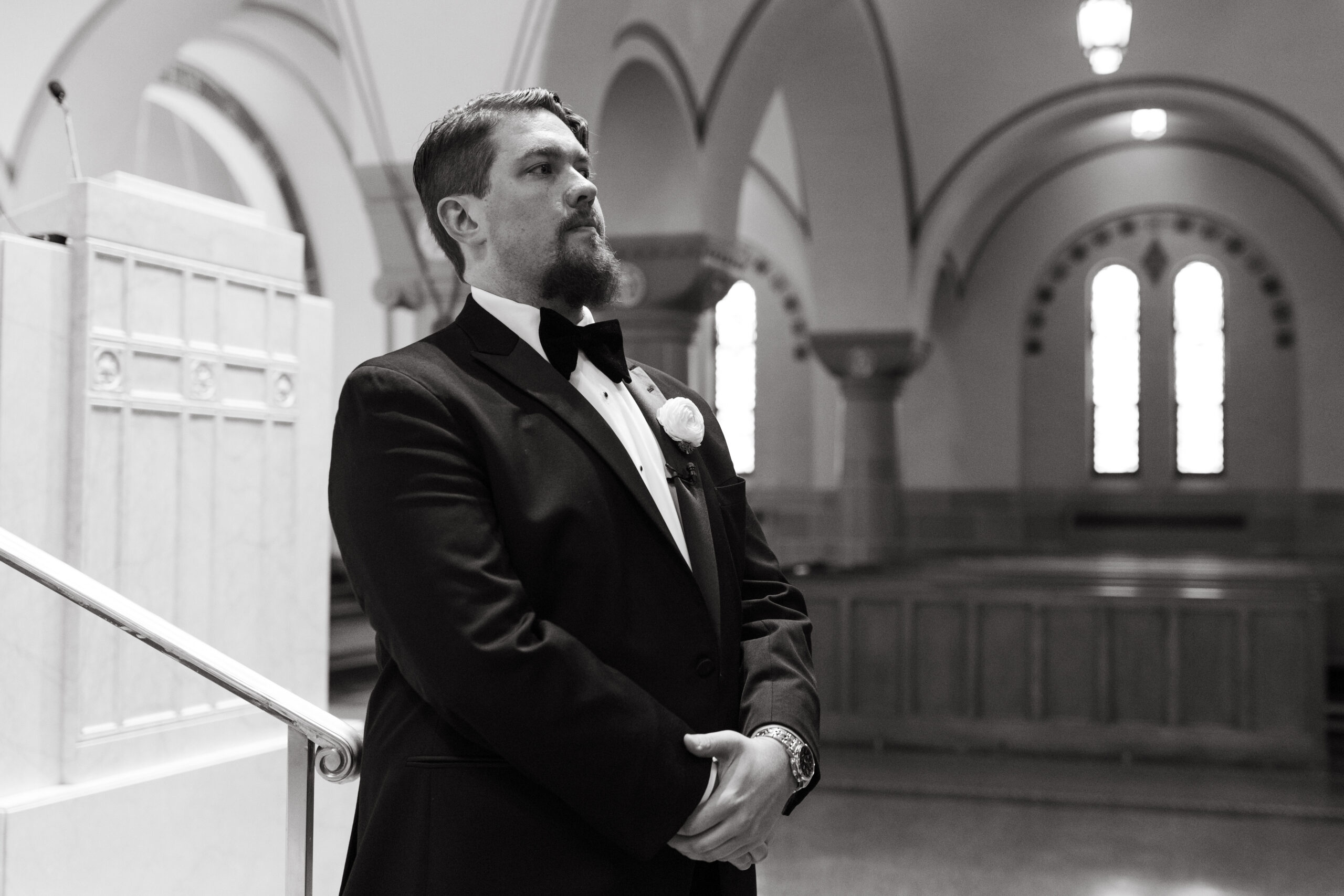 Historic Scranton Cultural Center wedding with moody, romantic details