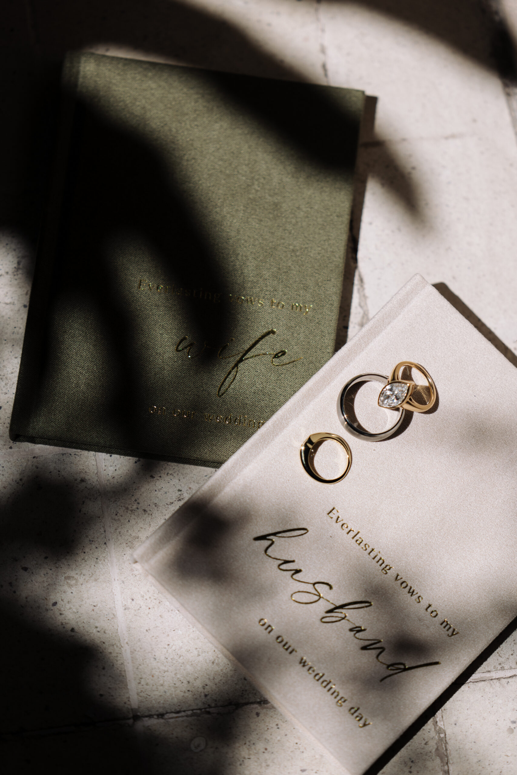 Simple bridal details laid out in historic San Miguel space