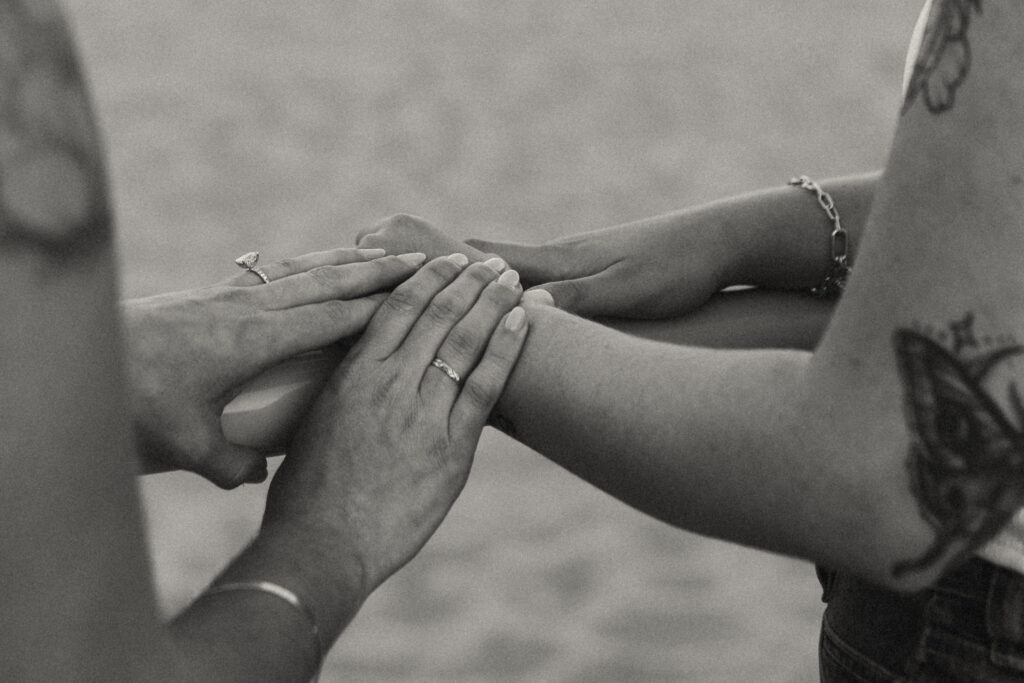 Romantic sunset photos by the ocean in Asbury Park